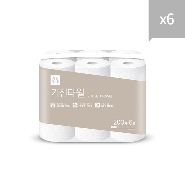 행복한아름 키친타월 6번들